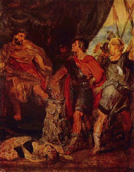 Peter Paul Rubens Mucius Scavola vor Porsenna oil painting image